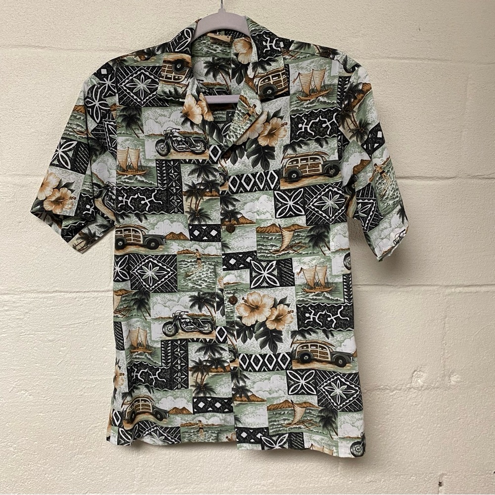 Royal Creations Men's Tropical Short Sleeve Button Down Shirt Size Small